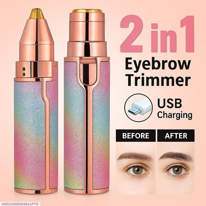 2 in 1 Facial Hair Remover & Eyebrow Trimmer
